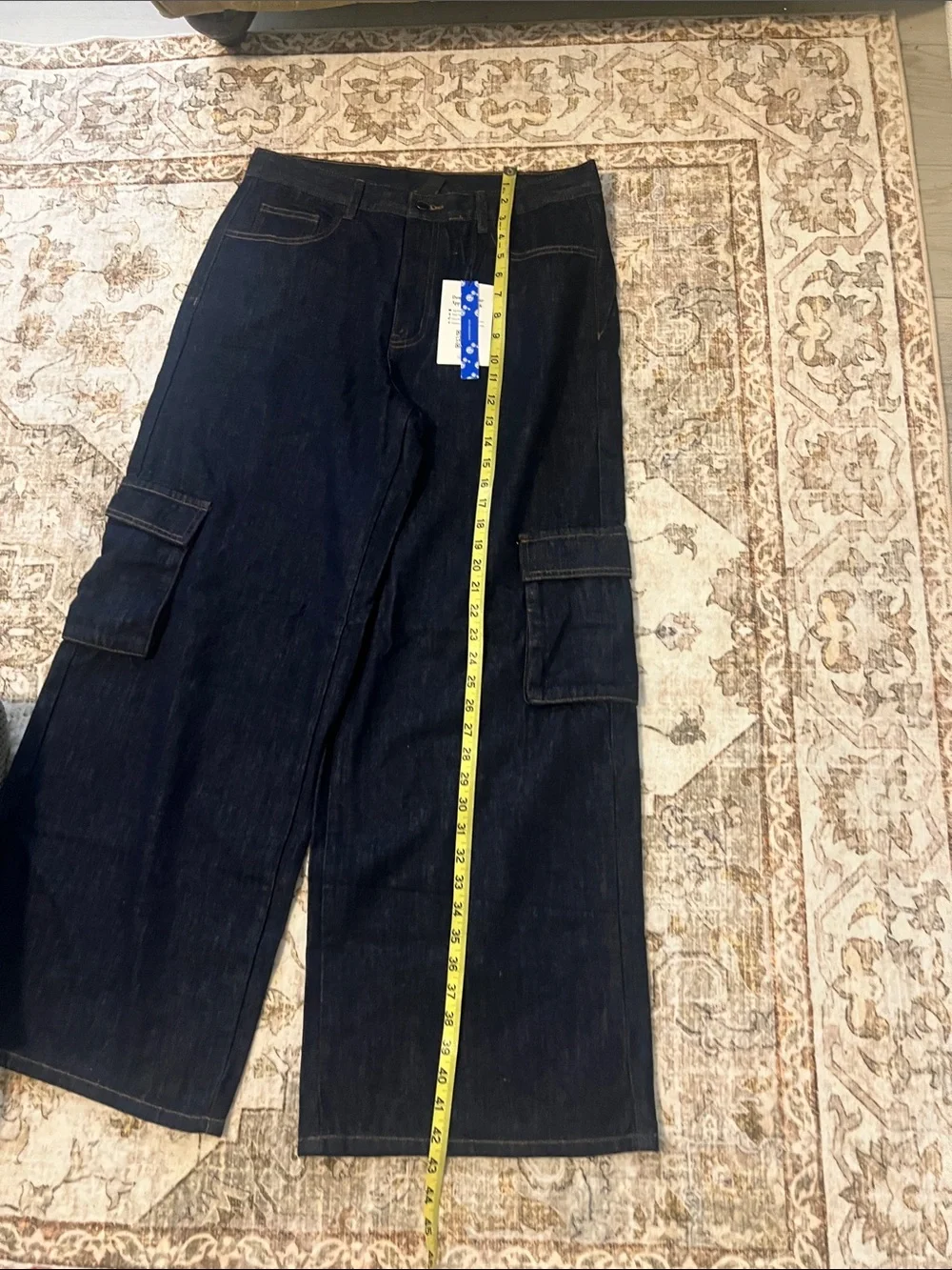 Cider Women's Dark Blue Wide-Leg Jeans